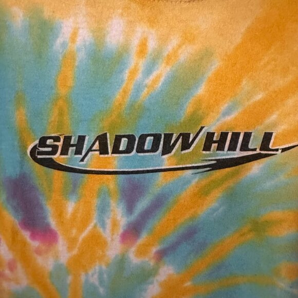 Sold 🎈 Shadow Hill Custom Ruffled Cropped Tee Shirt S Tie Dye Upcycled Rebuilt - Picture 3 of 4